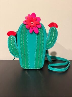 Kate Spade Cactus Crossbody Bag with Pink Flowers